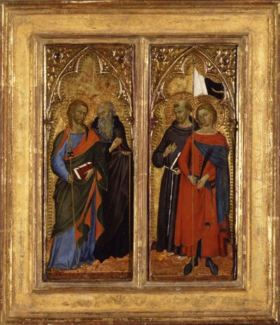 Saints Jacques, Antoine Abbé, François et Ansanus, vers 1385-90 - Master of Panzano